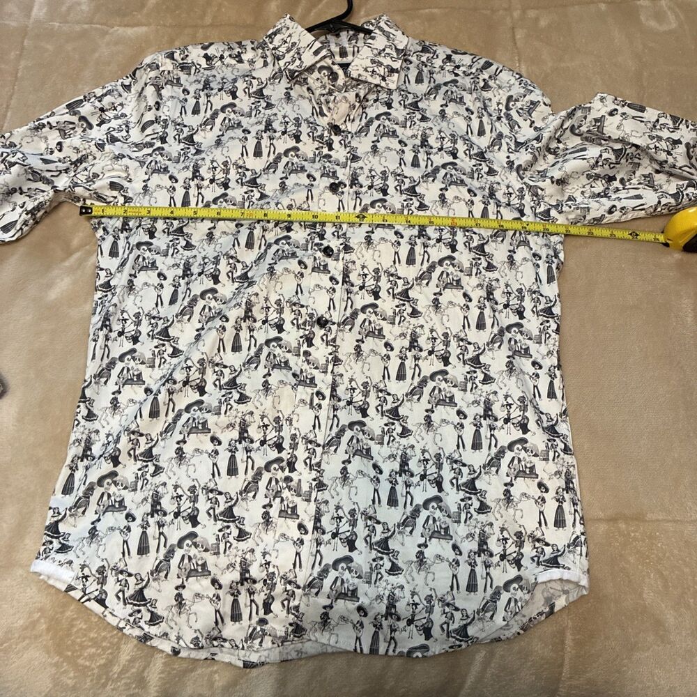 RARE Robert Graham Mexican Sugar Skull Day of The Dead Shirt Mens S Coco - Picture 6 of 12